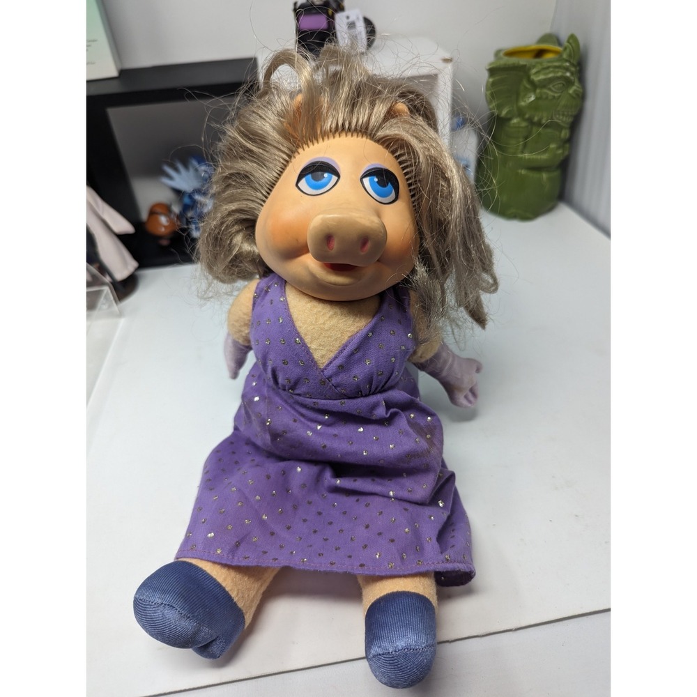 Vintage 1980 Fisher Price Miss Piggy Dress Up Muppet Doll 13"‎ Jim Henson #890